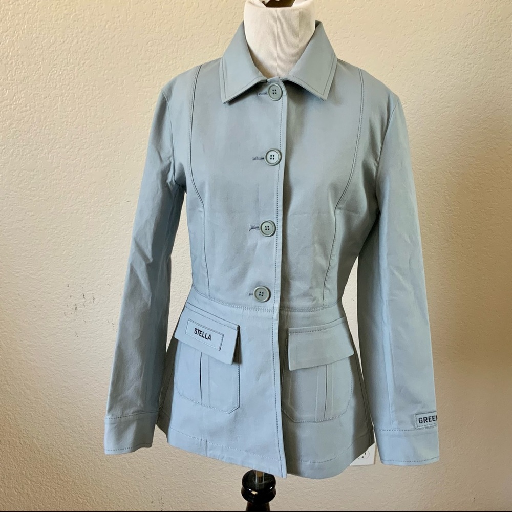 MDS, Green Army, Tailored Jacket With Native America Embroidered Design, Sz S